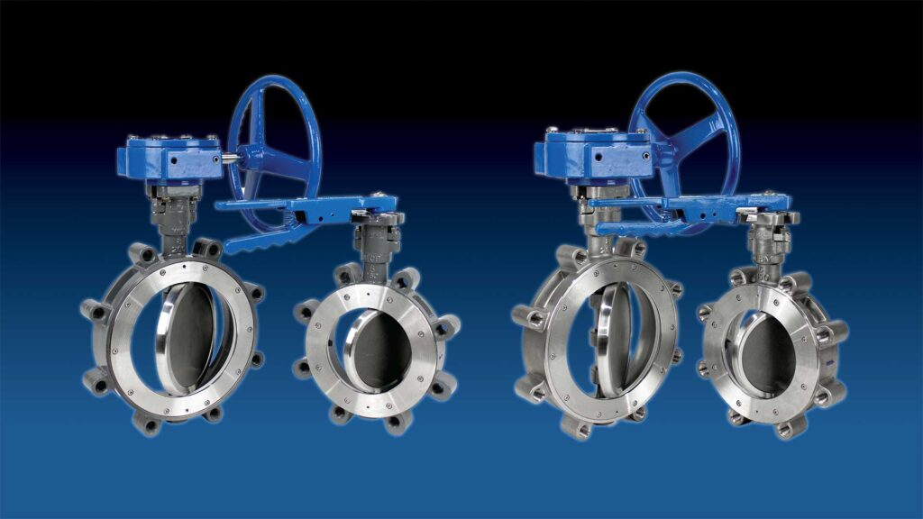 Groupings of carbon and stainless steel Ohio Valve Company High Performance Butterfly Valves