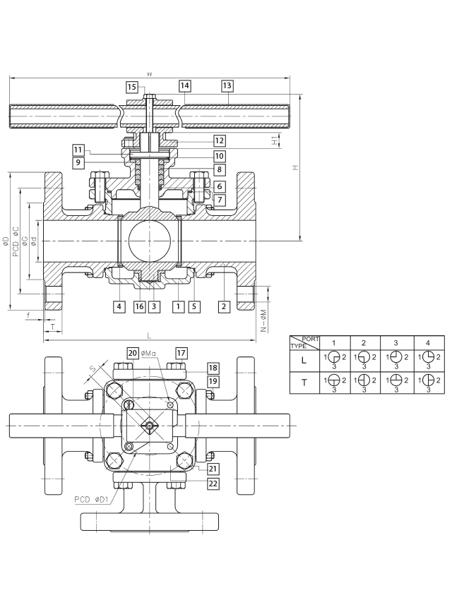 3L66F150DM 3T66F150DM Drawing