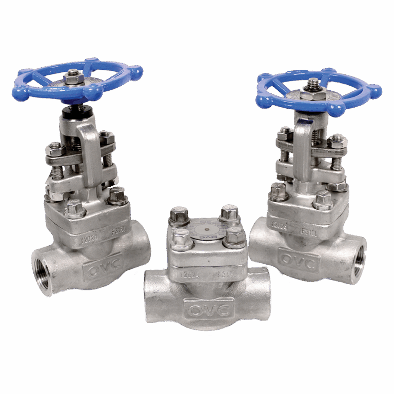 OVC Forged Stainless Steel Standard Port Gate Globe & Check Valves