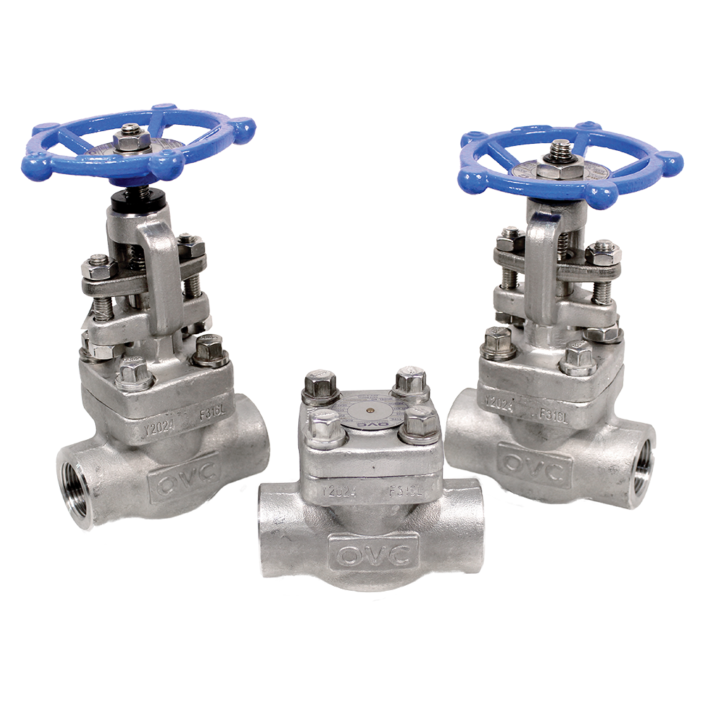 OVC Forged Stainless Steel Standard Port Gate Globe & Check Valves
