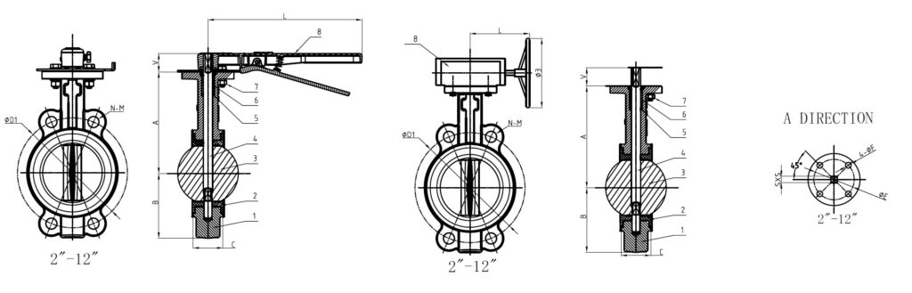 4133 Resilient Seated Butterfly Valves Certified Drawing
